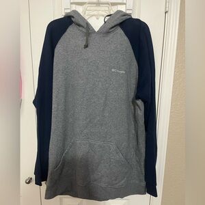 Columbia Men's Two-Tone Gray and Navy Hoodie